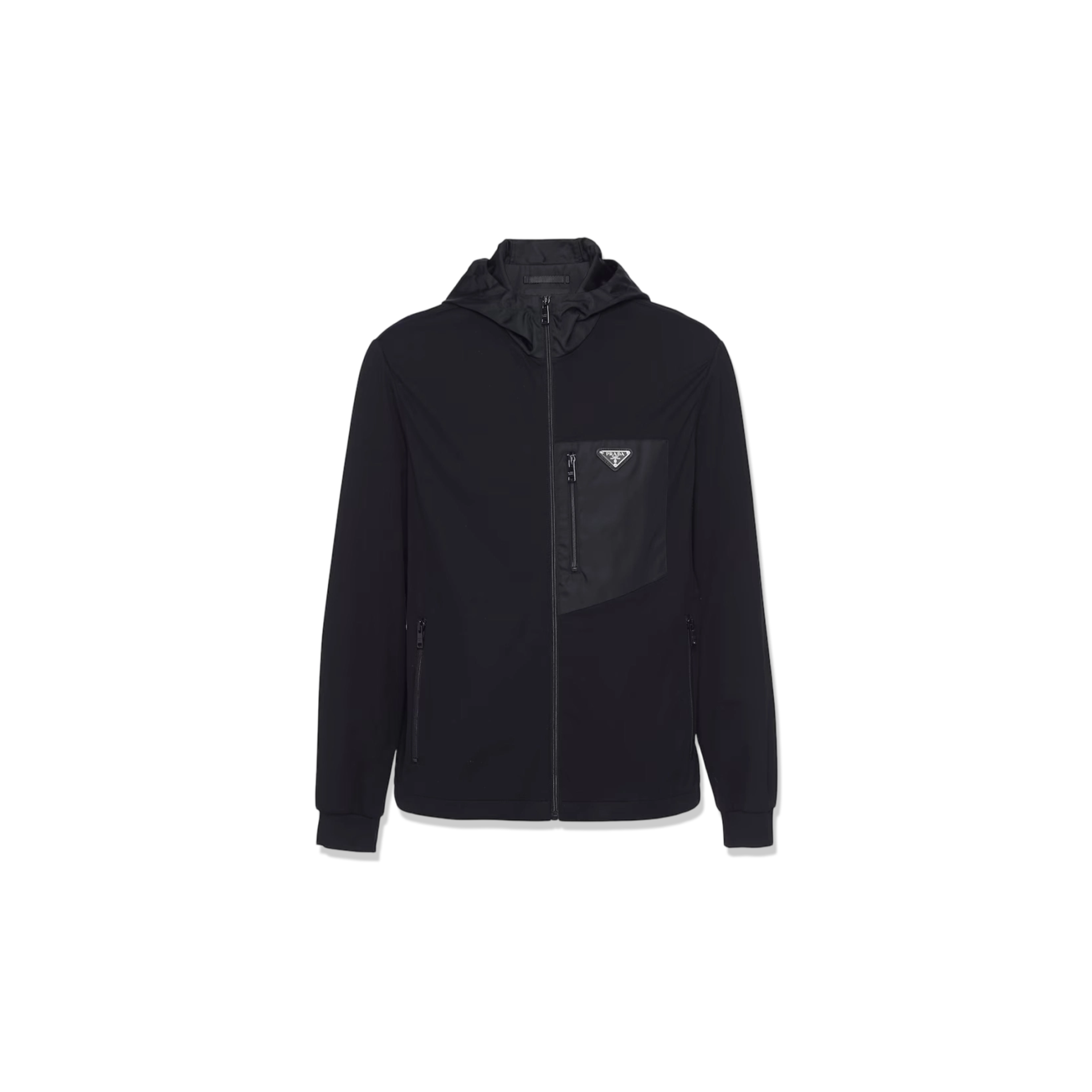 Pra*a technical cotton and recycled nylon cardigan ujl79a